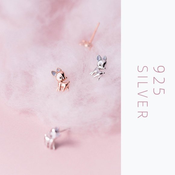 Bambi Deer Stud Earrings - Picture 4 of 5